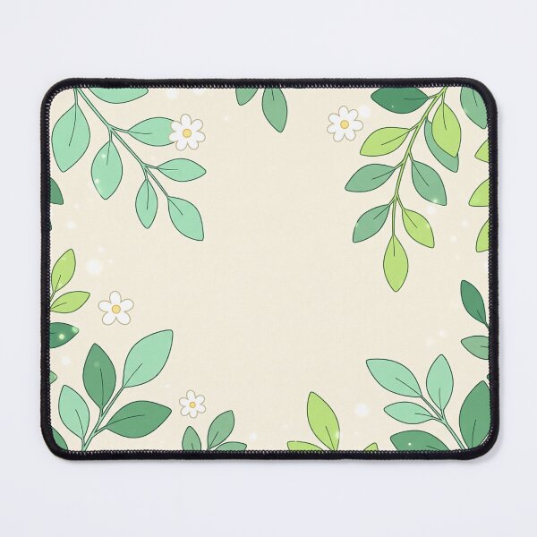 Item preview, Green Leaves and Little White Daisies Frame designed and sold by Neural Dream.