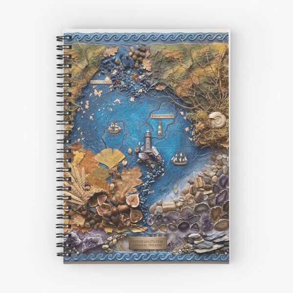 Item preview, Unified Salutation Coastal Theatre - Vintage Nautical Mixed Media Map designed and sold by STAR-OVA.