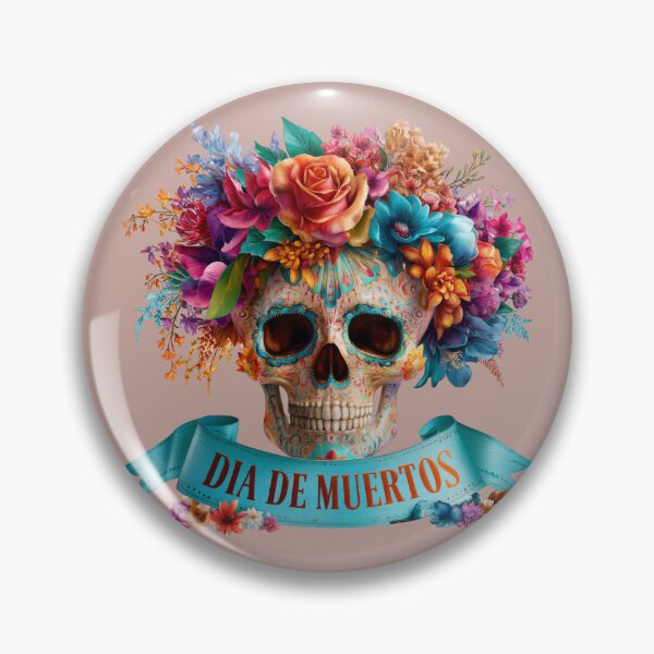 Item preview, Dia de Muertos Floral Sugar Skull | Colorful Mexican Calavera Art designed and sold by MythicMood.