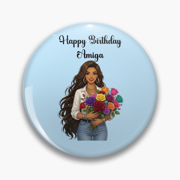 Item preview, Happy Birthday Amiga Latina Girl designed and sold by DigiAngDesigns.