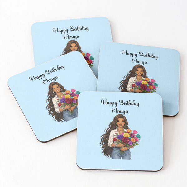 Item preview, Happy Birthday Amiga Latina Girl designed and sold by DigiAngDesigns.