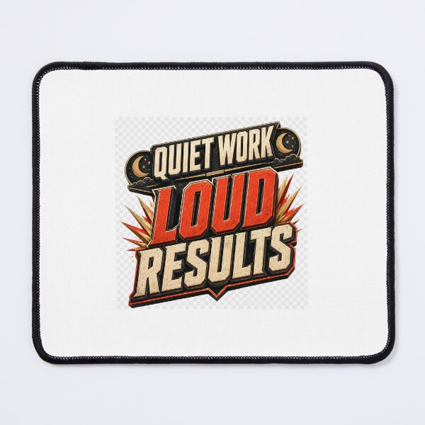 Item preview, Quiet Work Loud Results – Bold Motivational Typography Design designed and sold by TaiwoDesigns.