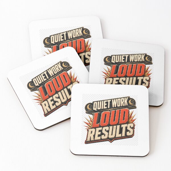 Item preview, Quiet Work Loud Results – Bold Motivational Typography Design designed and sold by TaiwoDesigns.