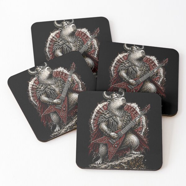 Item preview, Capybara Performing Live | Vintage Heavy Metal Amplifier Wall designed and sold by Ajdaprint.