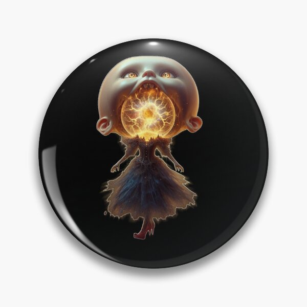 Item preview, Cosmic Plasma Doll Glowing Orb Surreal Horror Art designed and sold by LujziWorld.