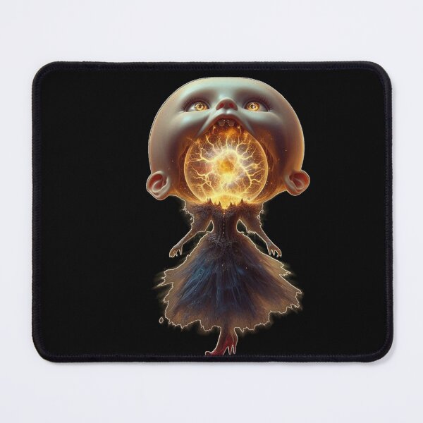 Item preview, Cosmic Plasma Doll Glowing Orb Surreal Horror Art designed and sold by LujziWorld.