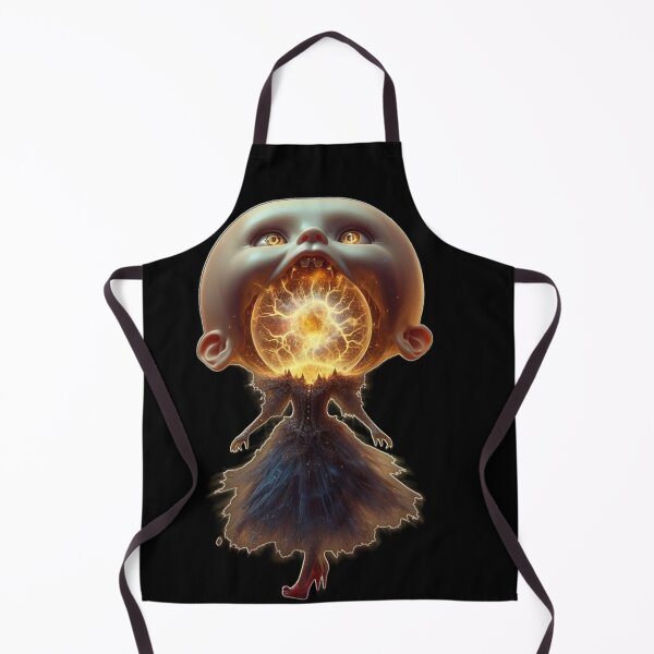 Item preview, Cosmic Plasma Doll Glowing Orb Surreal Horror Art designed and sold by LujziWorld.