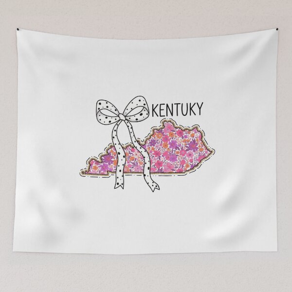 Item preview, Cute Kentucky Floral Map Graphic Coquette Bow Design designed and sold by Paper Drip.