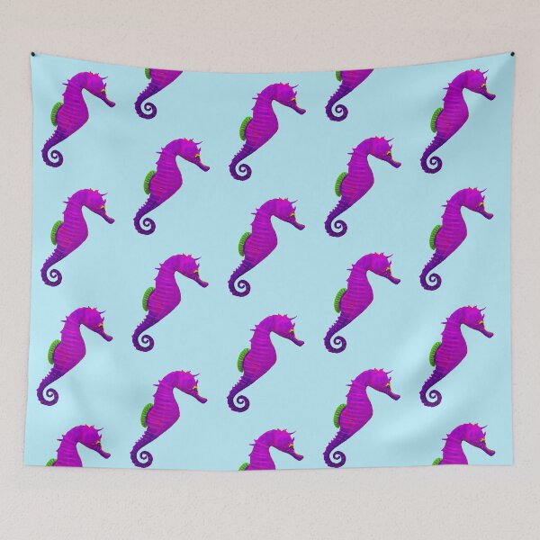 Item preview, Purple and green seahorse. designed and sold by Raquel Goss.