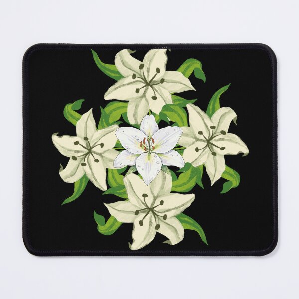 Item preview, White Lily Flower Mandala Bouquet. designed and sold by Jyoti Digital Artist.
