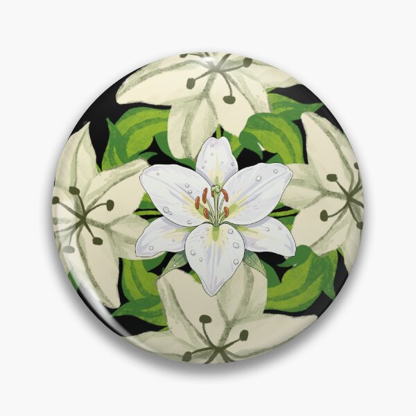 Item preview, White Lily Flower Mandala Bouquet. designed and sold by Jyoti-Quotes.