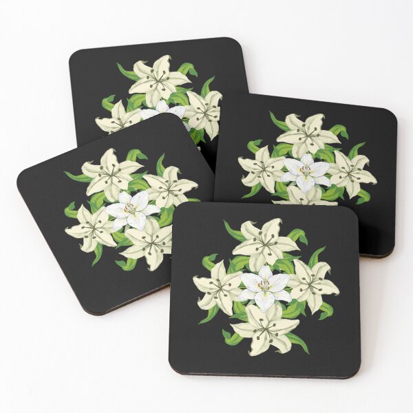 Item preview, White Lily Flower Mandala Bouquet. designed and sold by ​Jyoti Digital Artist.