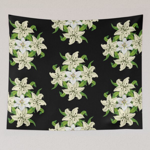 Item preview, White Lily Flower Mandala Bouquet. designed and sold by Jyoti-Quotes.