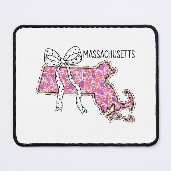Item preview, Cute Massachusetts Floral Map Graphic Coquette Bow Design designed and sold by Paper Drip.