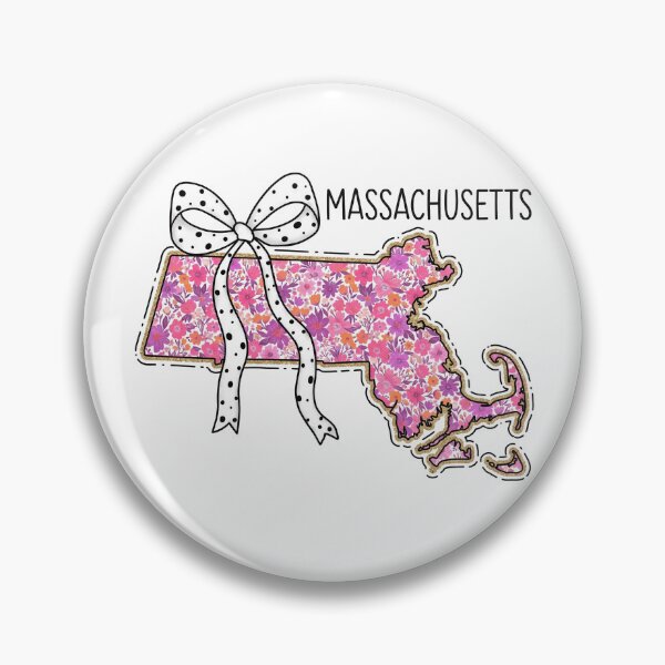 Item preview, Cute Massachusetts Floral Map Graphic Coquette Bow Design designed and sold by Paper Drip.
