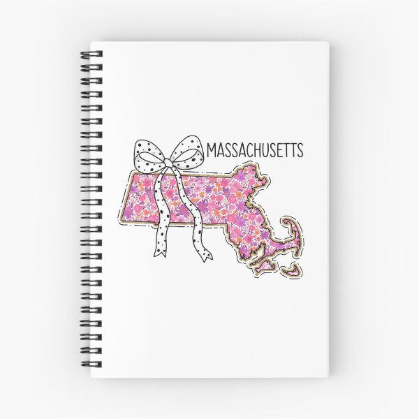Item preview, Cute Massachusetts Floral Map Graphic Coquette Bow Design designed and sold by Paper Drip.