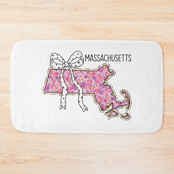 Item preview, Lindo diseño de lazo coqueto con gráfico de mapa floral de Massachusetts designed and sold by Paper Drip.