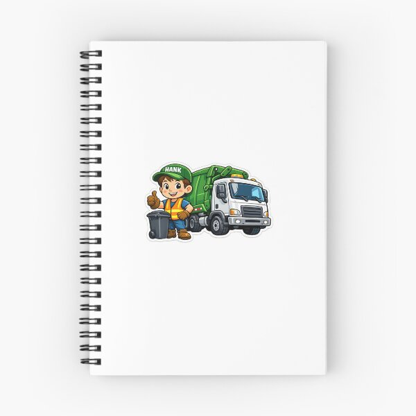 Item preview, hank and trash truck cool t shirt and sticker for kids designed and sold by CRAZYpaterns.