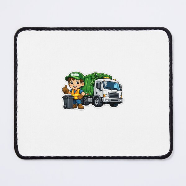Item preview, hank and trash truck cool t shirt and sticker for kids designed and sold by CRAZYpaterns.