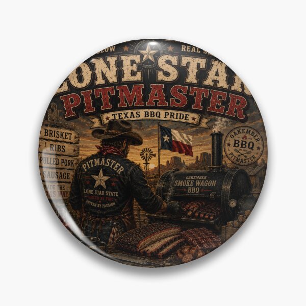 Item preview, Lone Star Pitmaster | Texas BBQ Vintage Western Grill Design designed and sold by OakEmber.