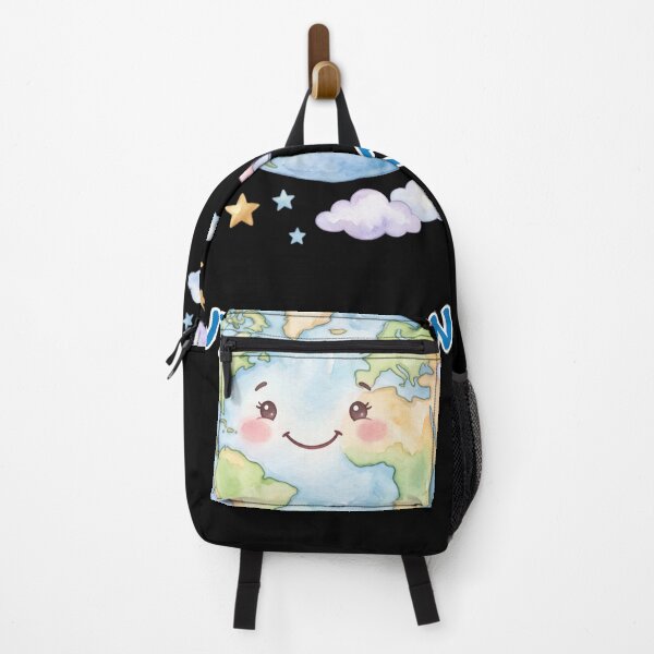 Item preview, Cute Planet Earth Adventure Awaits Airplane Travel designed and sold by WhimsicalStudioArt.
