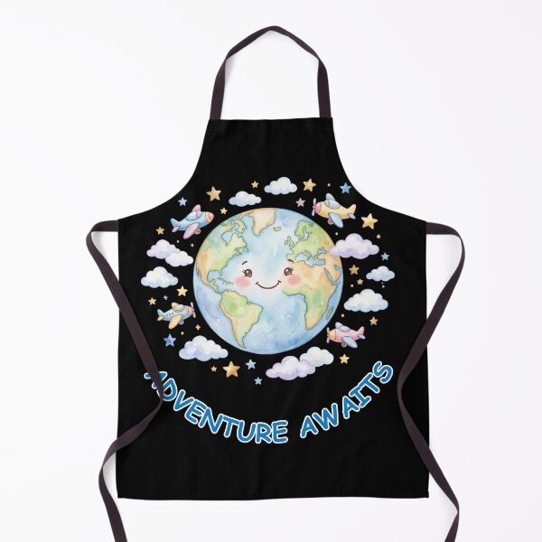 Item preview, Cute Planet Earth Adventure Awaits Airplane Travel designed and sold by WhimsicalStudioArt.
