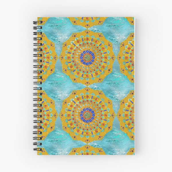 Item preview, Luxury Golden Mandala Art | Turquoise Sacred Geometry Boho Decor designed and sold by ThiagoSDantas.