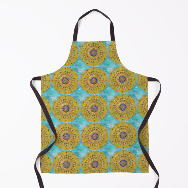 Item preview, Luxury Golden Mandala Art | Turquoise Sacred Geometry Boho Decor designed and sold by ThiagoSDantas.