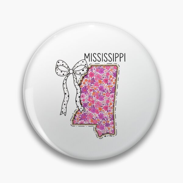 Item preview, Cute Mississippi Floral Map Graphic Coquette Bow Design designed and sold by Paper Drip.