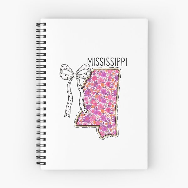 Item preview, Cute Mississippi Floral Map Graphic Coquette Bow Design designed and sold by Paper Drip.