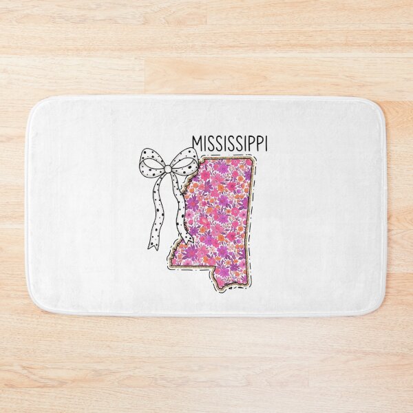 Item preview, Cute Mississippi Floral Map Graphic Coquette Bow Design designed and sold by Paper Drip.
