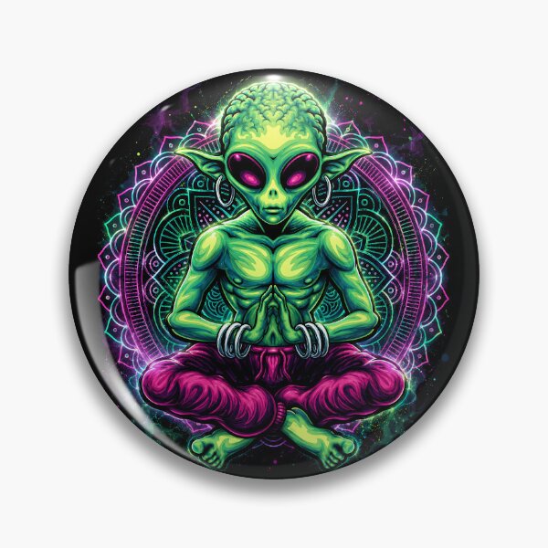 Item preview, Alien Zen – Cosmic Meditation | Psychedelic Sci-Fi Art designed and sold by Peter Kaul.