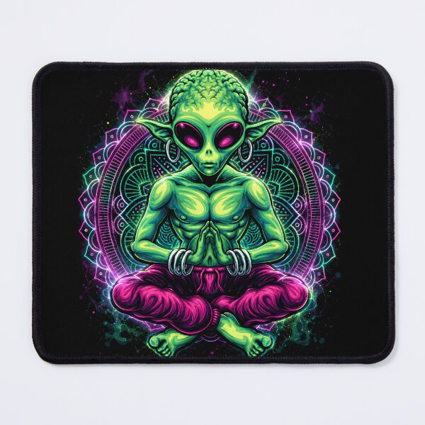 Item preview, Alien Zen – Cosmic Meditation | Psychedelic Sci-Fi Art designed and sold by Peter Kaul.