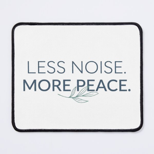 Item preview, Less Noise More Peace Minimalist T-Shirt | Modern Typography | Calm Mind Lifestyle Graphic Tee designed and sold by Faisal Shah.