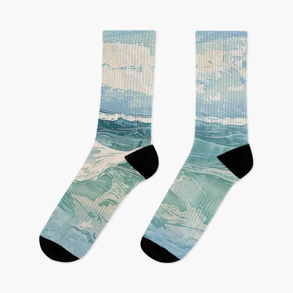Item preview,  Woodcut, seascape, waves A designed and sold by CrumbBumStudio.