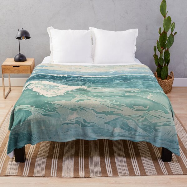 Item preview, Woodcut, seascape, waves A designed and sold by CrumbBumStudio.