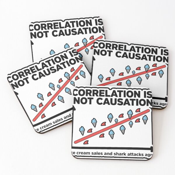Item preview, Correlation Is Not Causation - Ice Cream Sharks designed and sold by Dead Scientists Society .