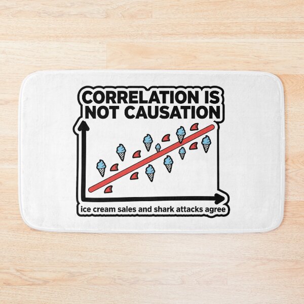 Item preview, Correlation Is Not Causation - Ice Cream Sharks designed and sold by Dead Scientists Society .