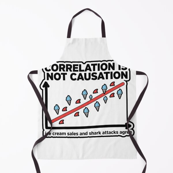 Item preview, Correlation Is Not Causation - Ice Cream Sharks designed and sold by Dead Scientists Society .