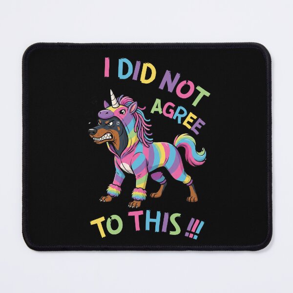 Item preview, I Did Not Agree To This Funny Rottweiler Unicorn Costume designed and sold by The Fine Print by BassAddict.