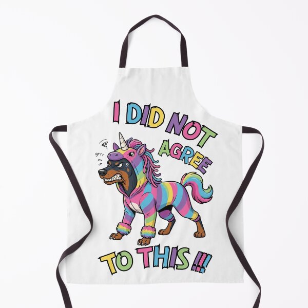 Item preview, I Did Not Agree To This Funny Rottweiler Unicorn Costume designed and sold by The Fine Print by BassAddict.