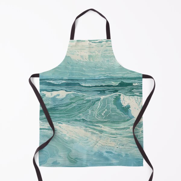 Item preview, Woodcut, seascape, waves B designed and sold by CrumbBumStudio.