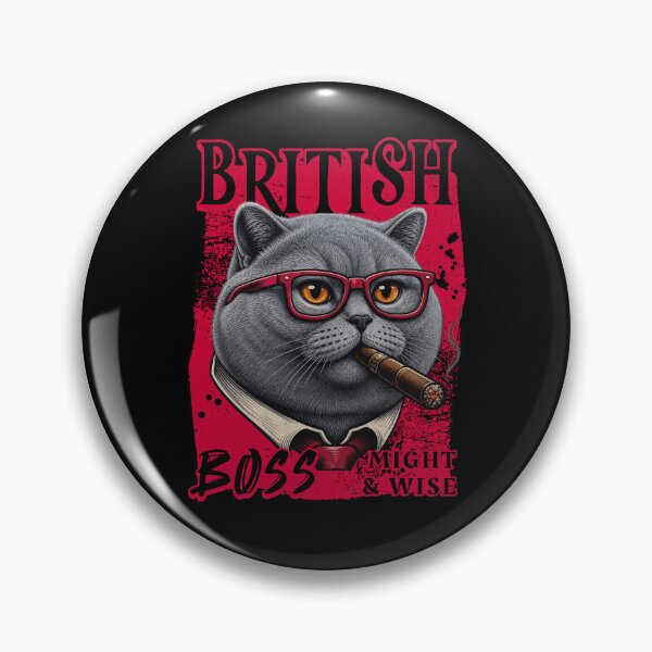 Item preview, British Shorthair Boss Design – Funny British Shorthair Cat with Cigar Mafia Style Gift designed and sold by PixelsPaws.