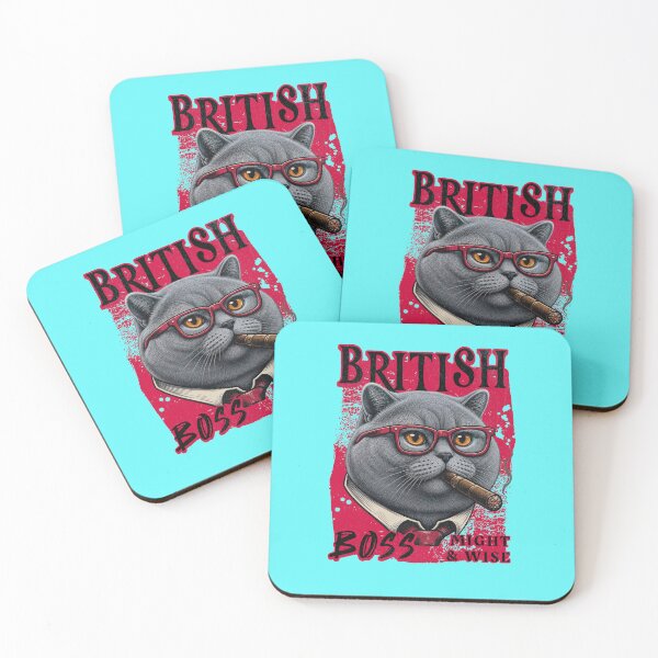 Item preview, British Shorthair Boss Design – Funny British Shorthair Cat with Cigar Mafia Style Gift designed and sold by PixelsPaws.