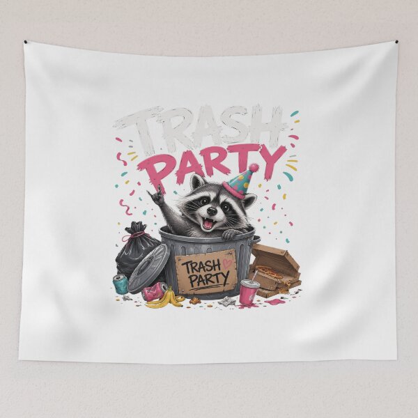 Item preview, Trash Party Raccoon – Funny Chaotic Raccoon Cartoon Design designed and sold by Kolibra.