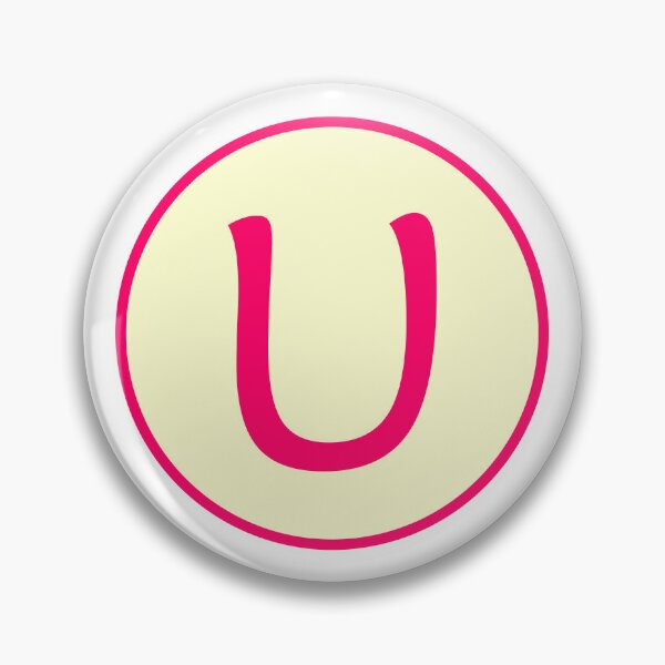 Item preview, Pink Alphabet Letter U Circle designed and sold by Jeallan Designs.