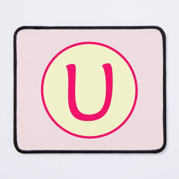 Item preview, Pink Alphabet Letter U Circle designed and sold by Jeallan Designs.