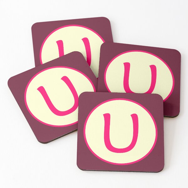 Item preview, Pink Alphabet Letter U Circle designed and sold by Jeallan Designs.