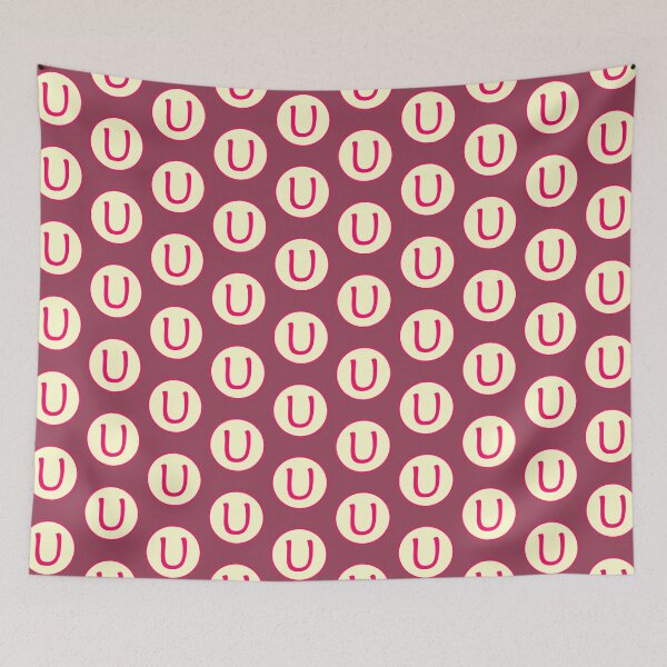 Item preview, Pink Alphabet Letter U Circle designed and sold by Jeallan Designs.