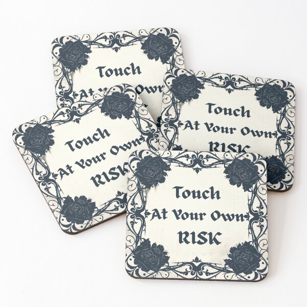 Item preview, Touch At Your Own Risk Gothic Black Roses Vintage Floral designed and sold by Biedroneczka.